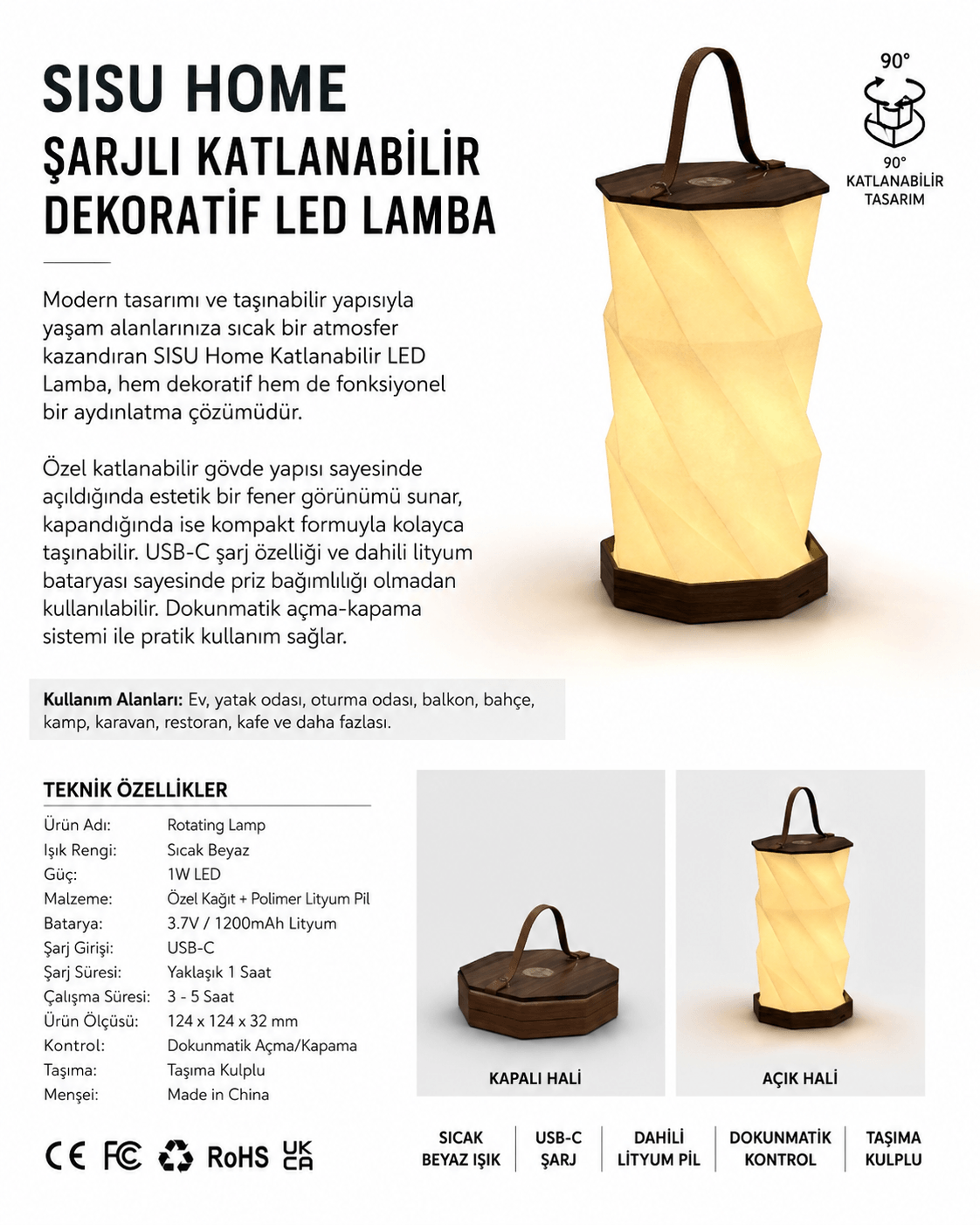 Başucu Masa lambası